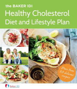 HEALTHY CHOLESTEROL DIET AND LIFESTYLE PLAN