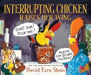 INTERRUPTING CHICKEN RAISES HER WING