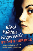 BLACK PAINTED FINGERNAILS