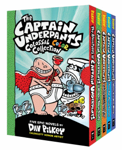CAPTAIN UNDERPANTS COLOSSAL 5 BOOK COLOUR BOXED SE