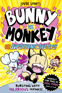 BUNNY VS MONKEY AND THE SUPERSONIC AYE-AYE GRAPHIC