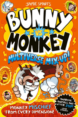 BUNNY VS MONKEY AND THE MULTIVERSE MIX-UP GRAPHIC